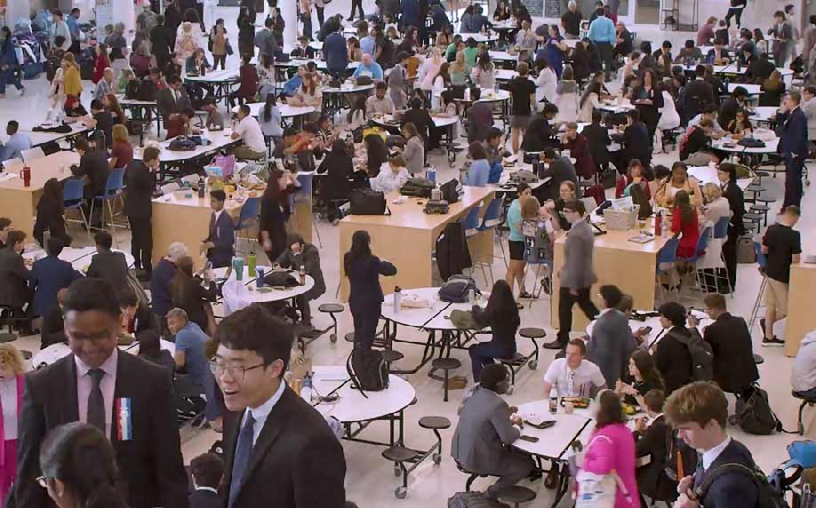 Students attending the National Tournament