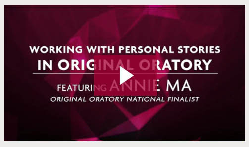 Working With Personal Stories in Original Oratory